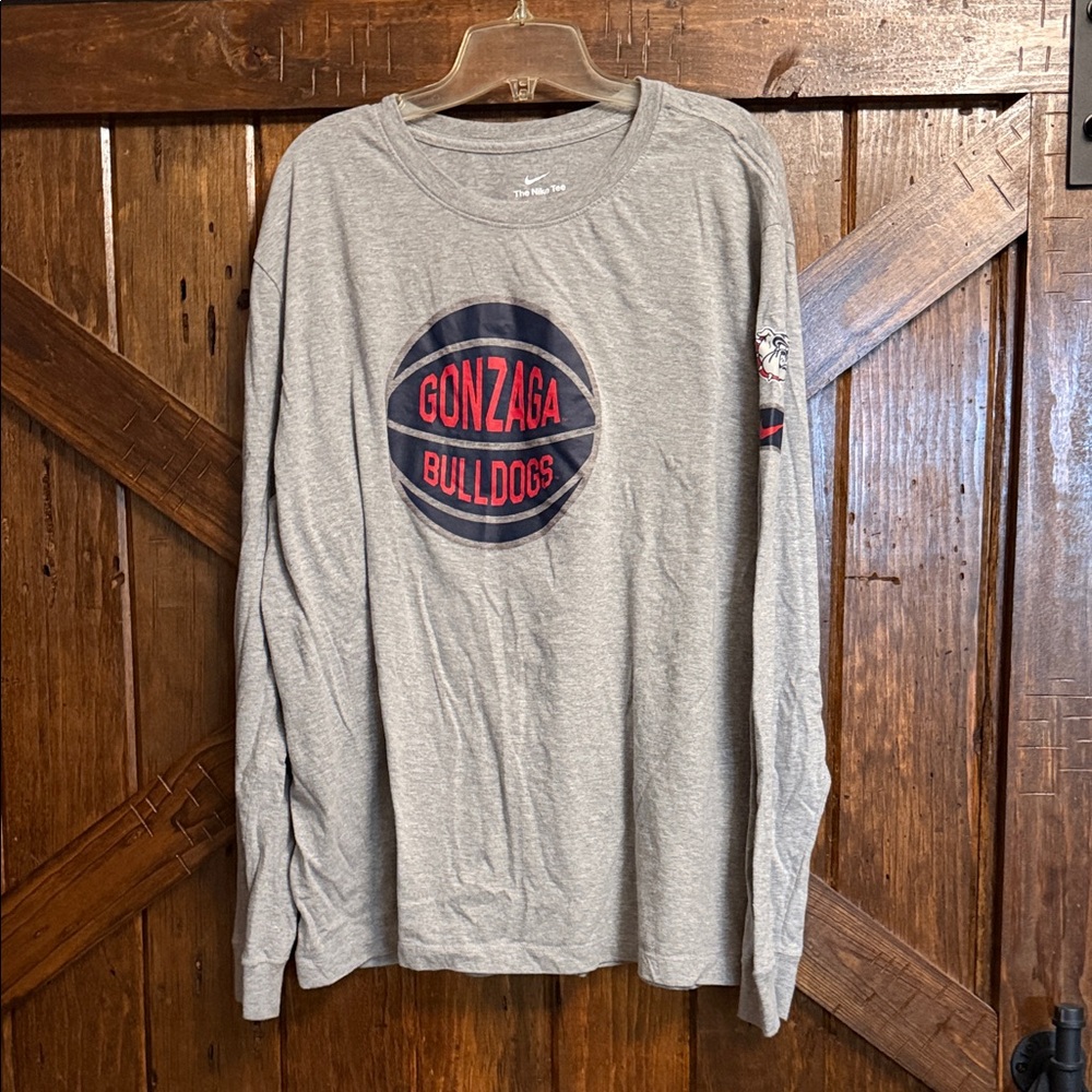 Nike Gray Gonzaga Bulldogs Long Sleeve Tee